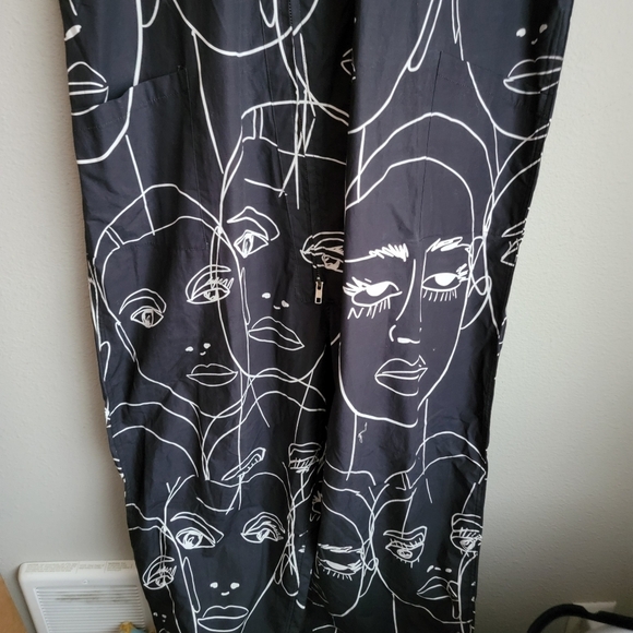 Print All Over Me Faces Jumpsuit size XXL NWT - Picture 6 of 10